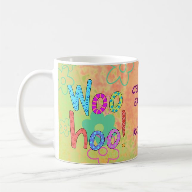 Mug Woohoo Célébrer le nom du jour Graphique personnal (Gauche)