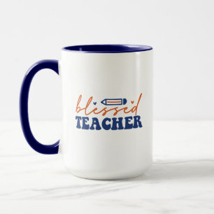 Mug Wordart Prof Enseignant Bienheureux