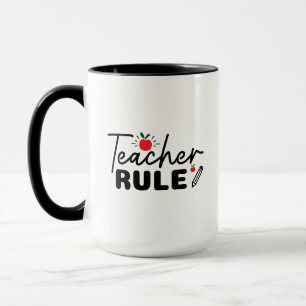 Mug Wordart Règle Enseignant