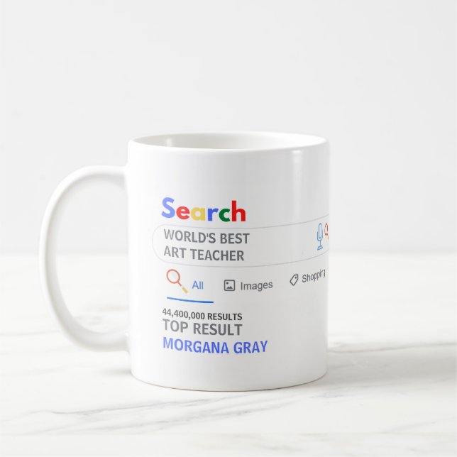 Mug WORLDS BEST ART TEACHER FUN Top Résultat de recher (Gauche)