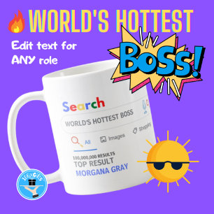 Mug WORLDS HOTTEST BOSS Funny Top Résultat de la reche