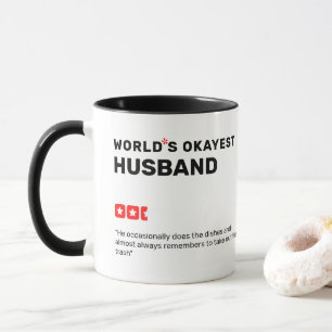 Mug World's Okayest [x] star rating & review quote