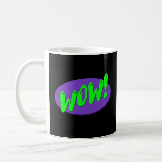 Mug "Wow !" Texte du style de livre comique (Gauche)