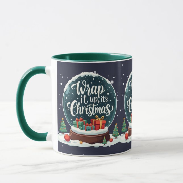 Mug Wrap It Up It’s Christmas Snow Globe Design (Gauche)