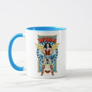 Mug WW84   Retro Comic Wonder Woman Character Badge