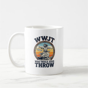 Mug WWJT Que jetterait Jésus T-shirt disque vintage_1