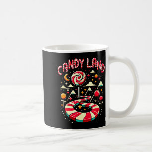 Mug Xmas Candy Land Rainbow Trail Candy Cane Joyeux No