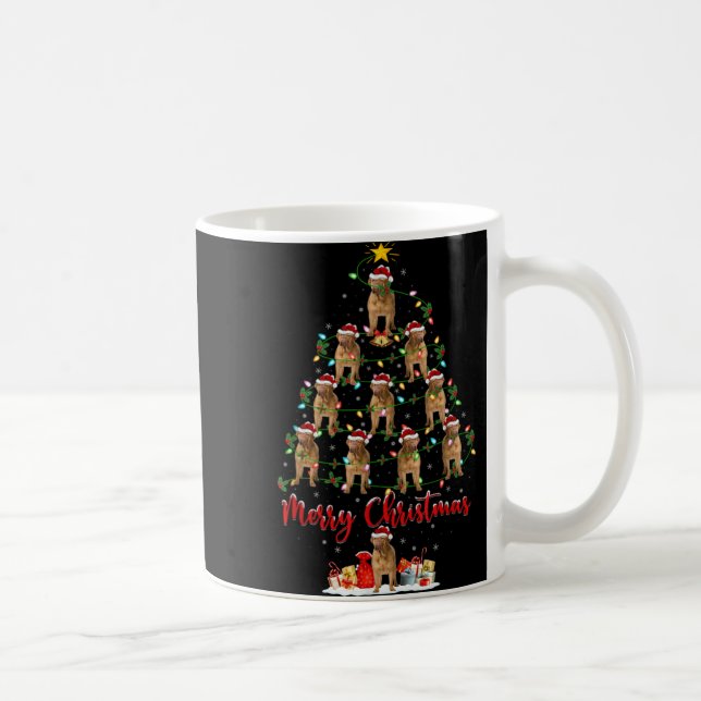 Mug Xmas Lights Santa Dogue De Bordeaux Dog Christmas  (Droite)
