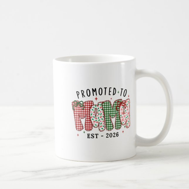 Mug Xmas Mom Christmas Lace Coquette Promoted To Mama  (Droite)