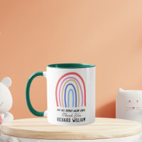 Xmas Rainbow Watercolor Enseignant Merci vert