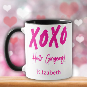 Mug XOXO Personnalisé Bonjour belle Saint Valentin