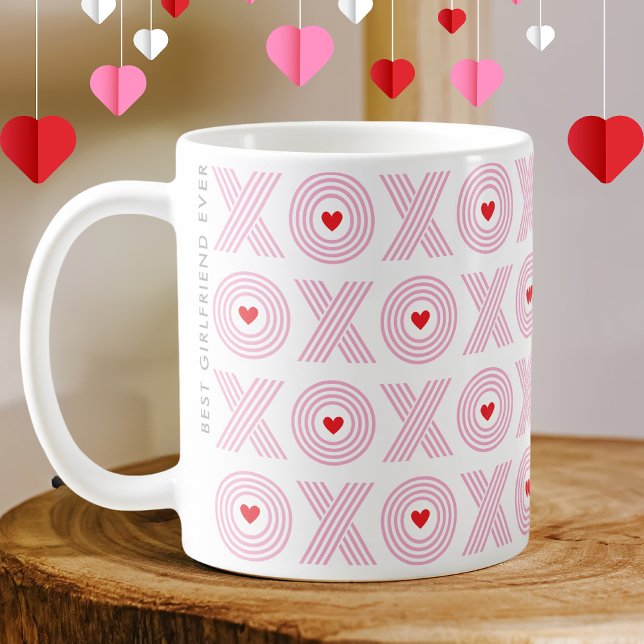 Mug XOXO Valentine's Day moderne meilleure amie (Créateur téléchargé)