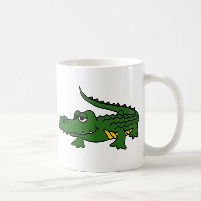 Mug XX bande dessinée drôle d'alligator (Droite)