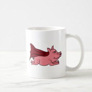 Mug XX bande dessinée superbe volante de porc