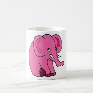 Mug XX éléphant rose drôle