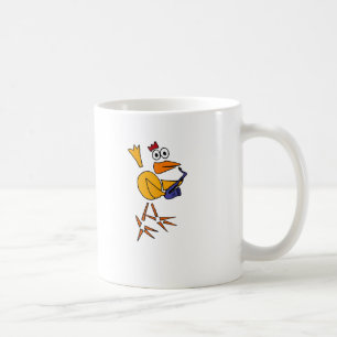 Mug XX poulet drôle jouant l'art abstrait de saxophon