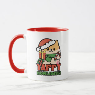 Mug Yappy Howlidays - Jote Christmas Dog Cartoon