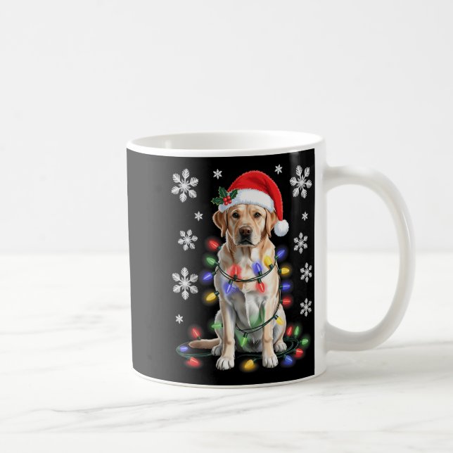 Mug Yellow Labrador Retriever Christmas Tree Light Paj (Droite)