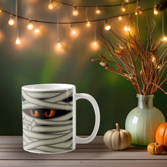 Mug Yeux de maman Halloween Orange ID685 (Créateur téléchargé)