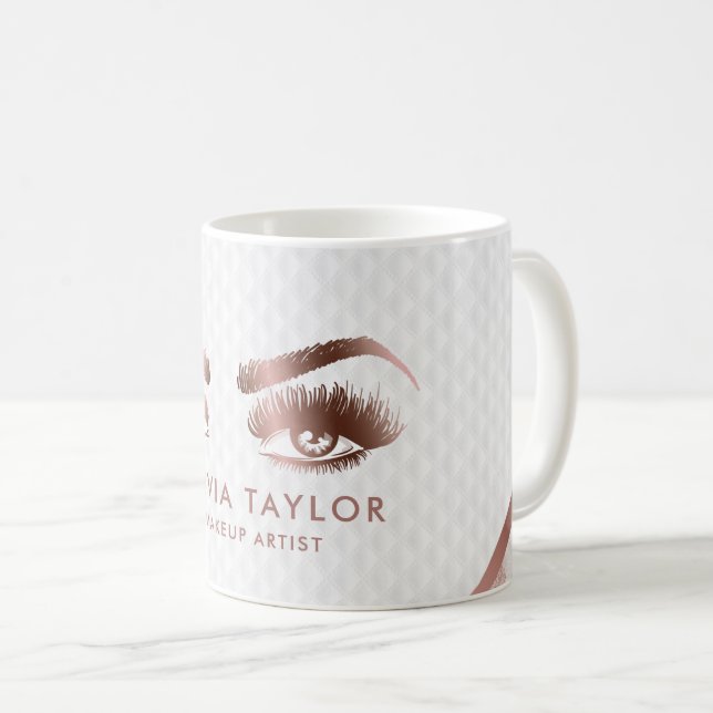Mug Yeux Maquillage artiste Lashes Lash Eyelashes Brow (Devant droit)