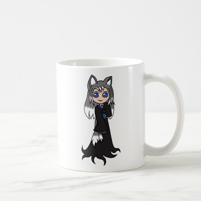 Mug Yin et Yang les filles de Fox (Kitsune) (Droite)