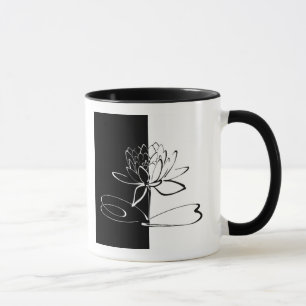 Mug Yin Yang Black Lotus Blossom