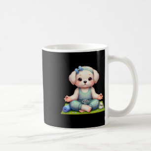 Mug Yoga avec un chien mignon en tenue chic, amateur d