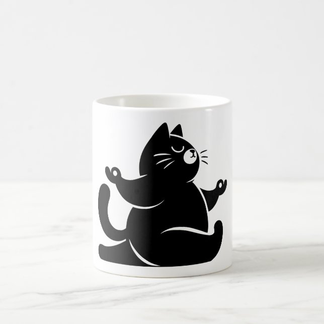 Mug *Yoga de chat #2 Art numérique (Centre)