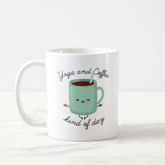Mug Yoga Et Café En Quelque Sorte De Journée
