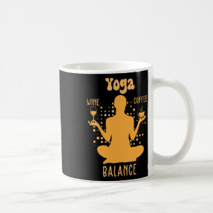 Mug Yoga Lance - Amateur de yoga café et vin Cadeau dr