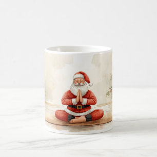 Mug Yoga Noël Père Noël pose Yoga