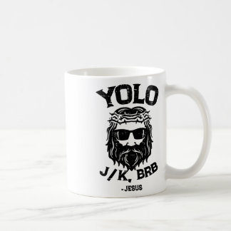 Mug Yolo Jk Brb Jésus Drôle de jour de Pâques Ressurec