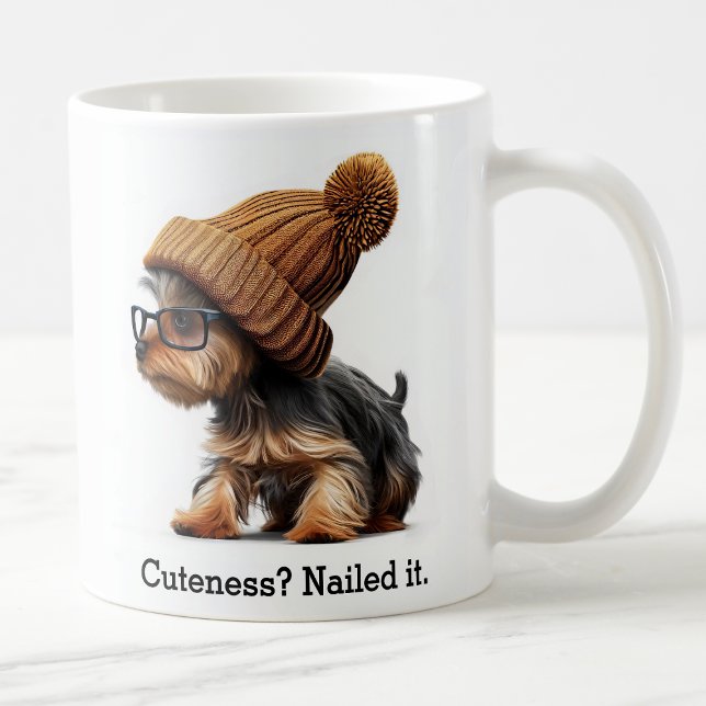 Mug Yorkie Branché Avec Vibes Hipster Cool (Créateur téléchargé)