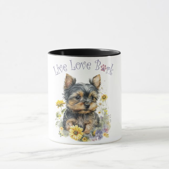 Mug Yorkie Chien Maman Florale (Centre)