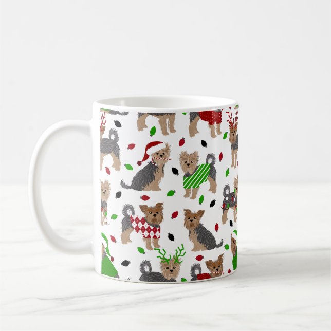 Mug Yorkie Christmas Yorkshire Terrier Dog (Gauche)
