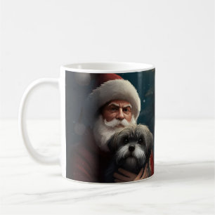 Mug Yorkipoo avec le Père Noël Festif Noël