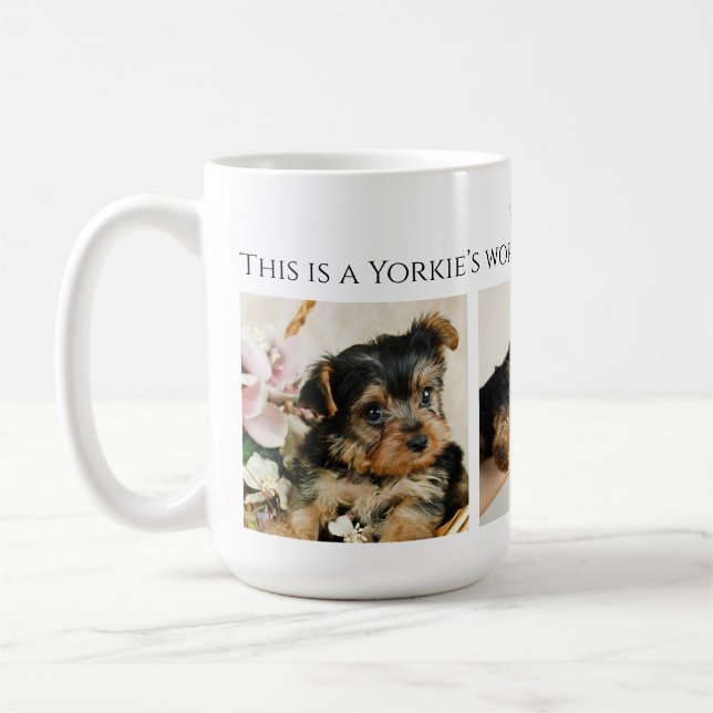 Mug Yorkshire Terrier 3 Photo Collage (Gauche)