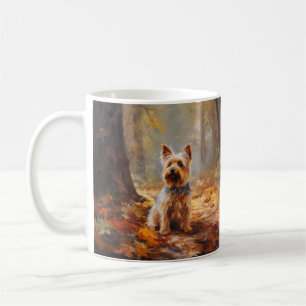 Mug Yorkshire Terrier en automne Leaves automne Inspir
