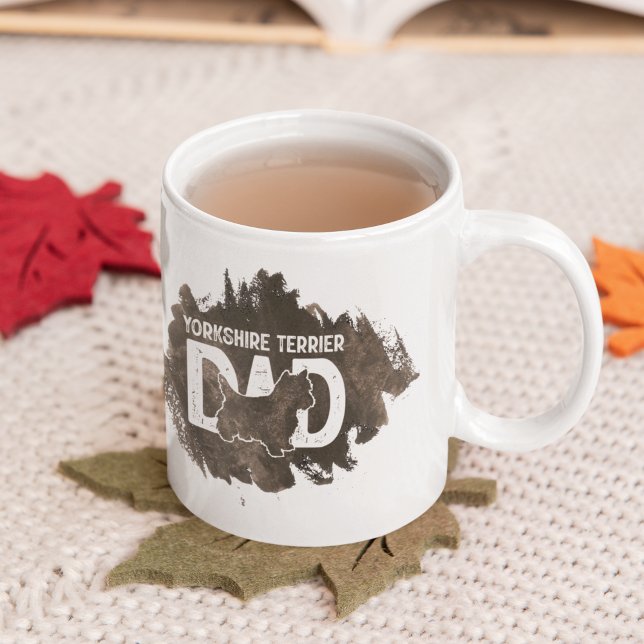 Mug Yorkshire Terrier Papa Chien race Fête des pères d (Créateur téléchargé)