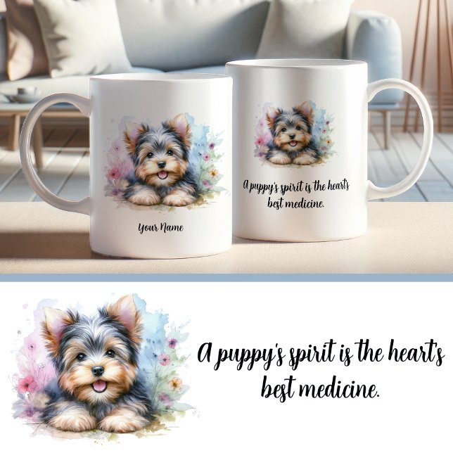 Mug Yorkshire Terrier personnalisé avec devis (Créateur téléchargé)