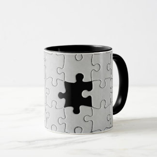 Mug You Complete Me Romantic Black and White Jigsaw