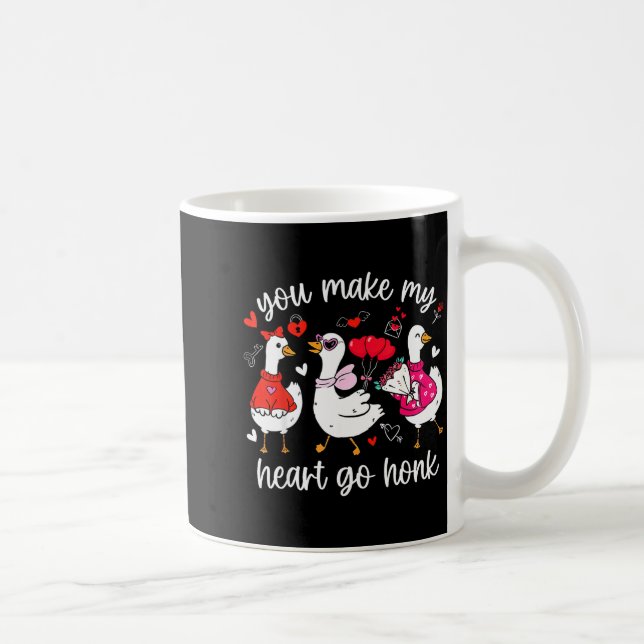 Mug You Make My Heart Go Honk Funny Silly Valentine Go (Droite)