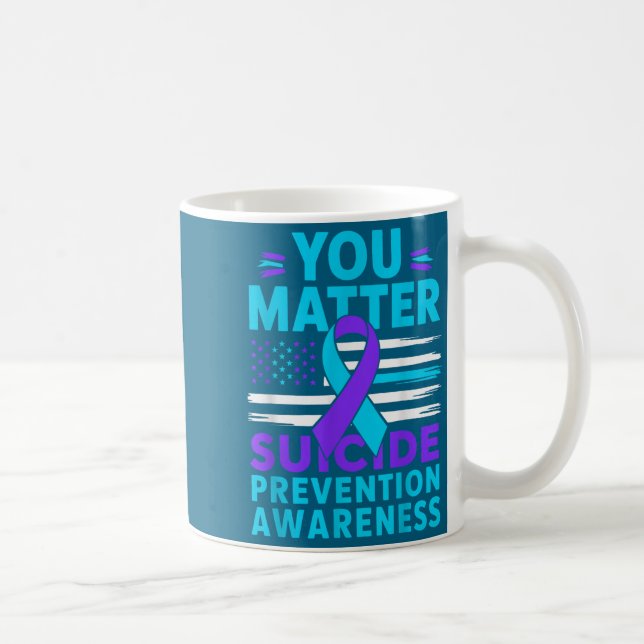 Mug You Suicide Prevention Awareness Teal Purple Ribbo (Droite)