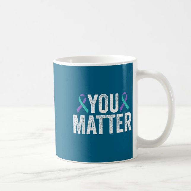 Mug You - Suicide Prevention Teal Purple Awareness Rib (Droite)