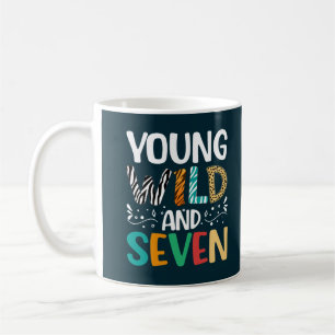 Mug Young Wild Et Sept Drôle 7e Anniversaire Garçon Fi