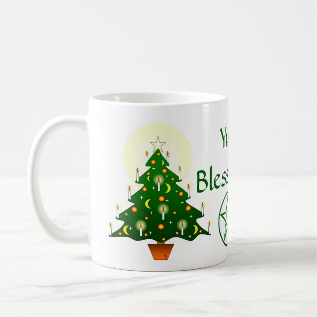 Mug Yule Blessures Yule Tree Pagan Wiccan Cup/Mug (Gauche)