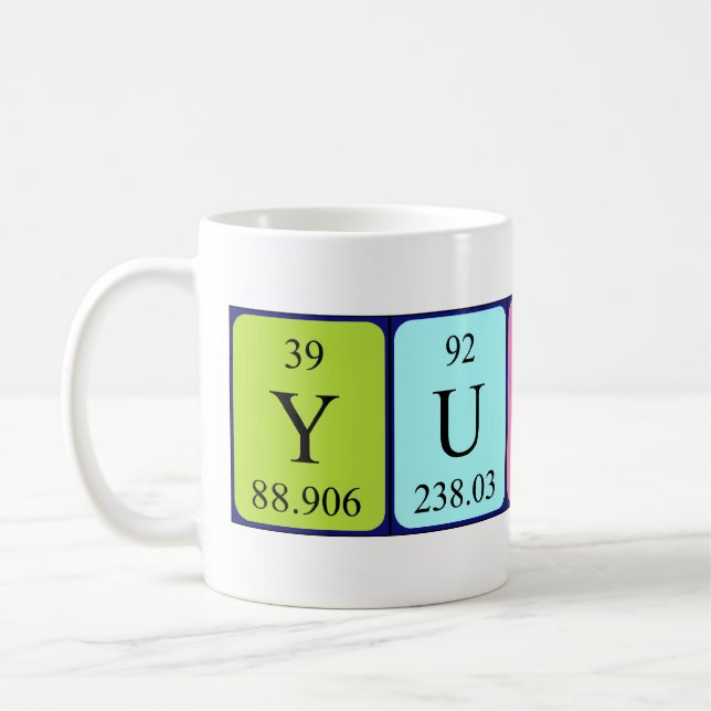 Mug Yusuf nom de table périodique (Gauche)