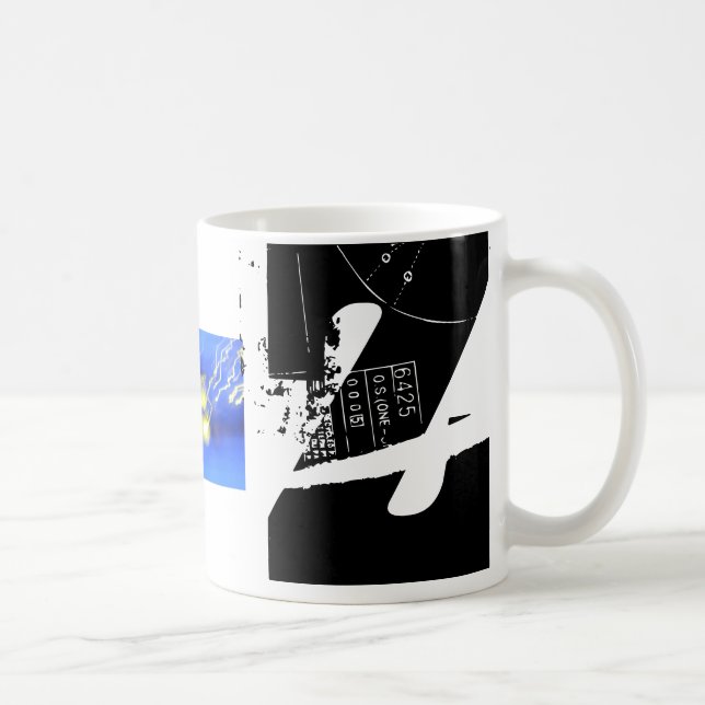 Mug Z Monogramme Cool de grunge typographique (Droite)