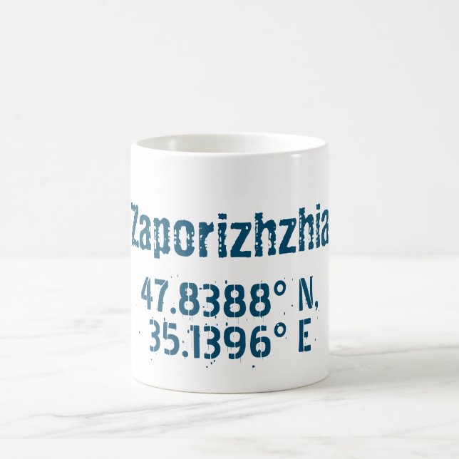 Mug Zaporizhzhia Latitude & Longitude désistée (Centre)