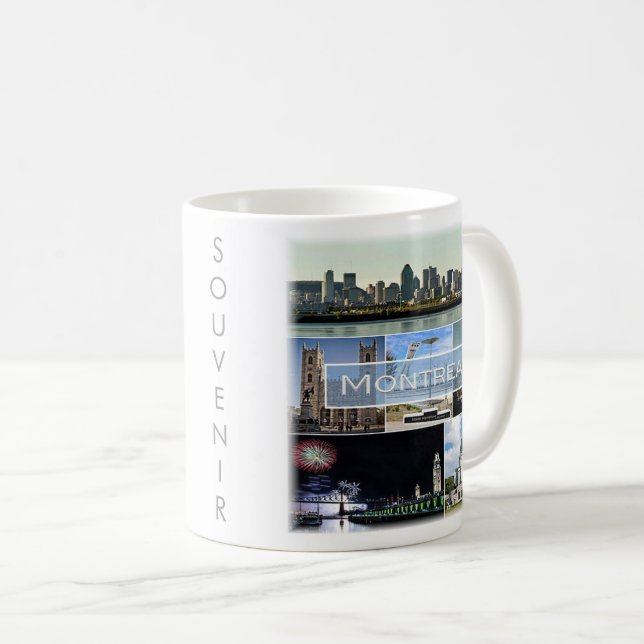 Mug zCA010 MONTRÉAL, Mosaïque, Canada, Amérique, (Devant droit)